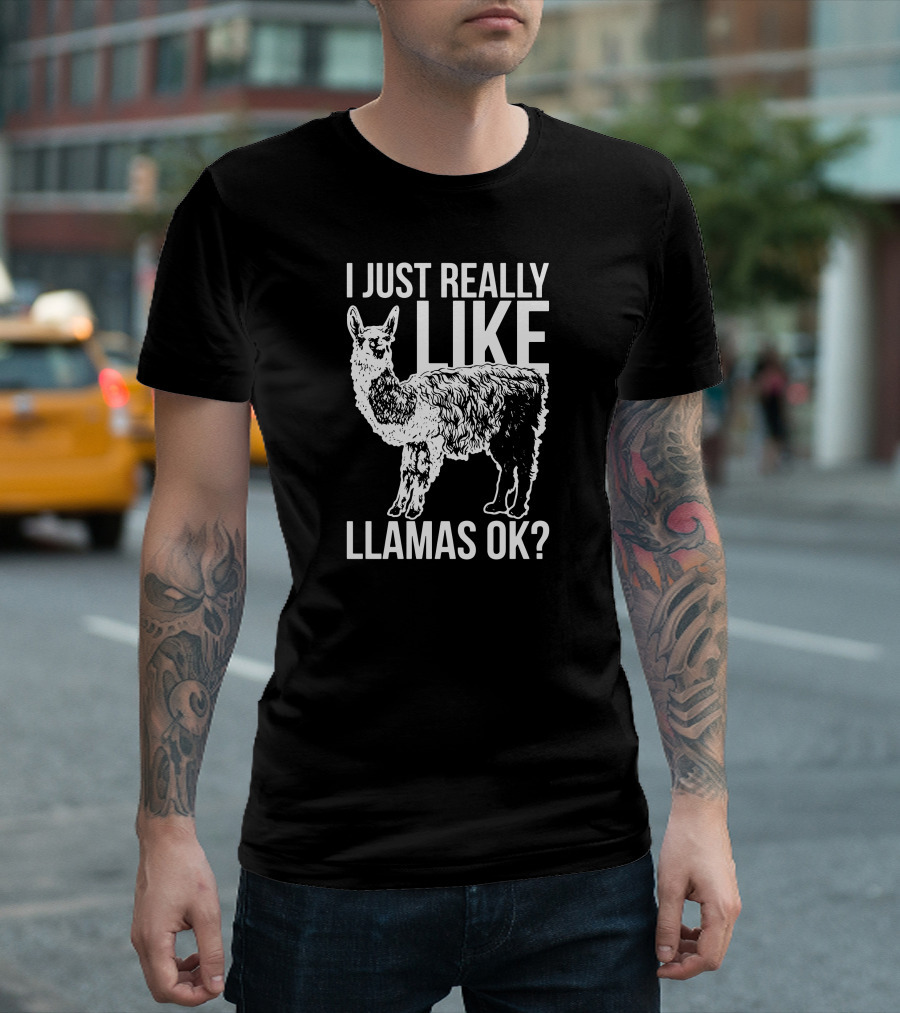I Just Really Like Llamas Ok? Alpaca Cute Llama T-Shirt