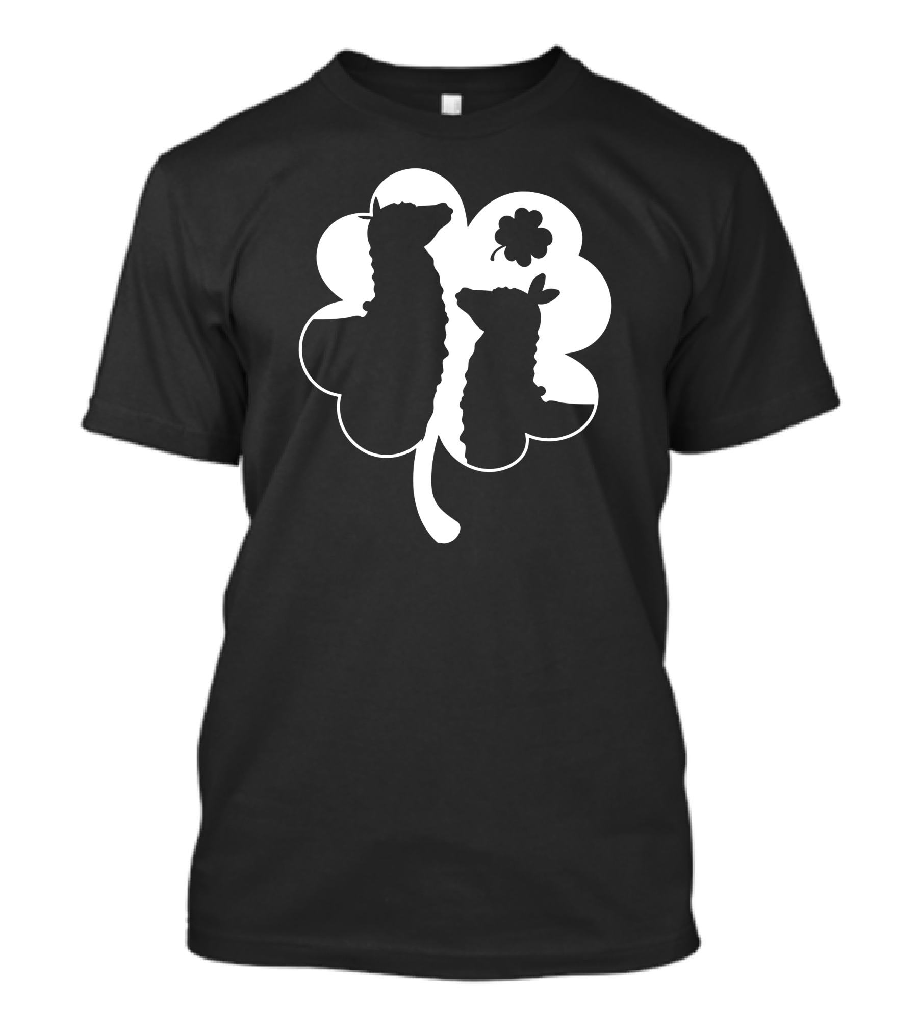 Alpaca Love Llama Four-Leaf Clover T-Shirt