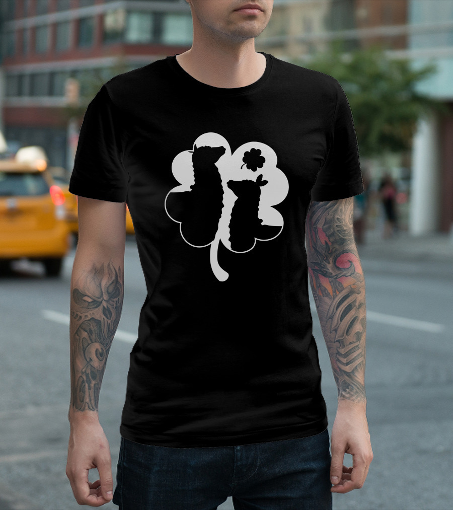 Alpaca Love Llama Four-Leaf Clover T-Shirt