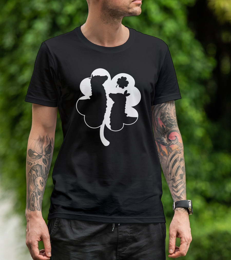 Alpaca Love Llama Four-Leaf Clover T-Shirt