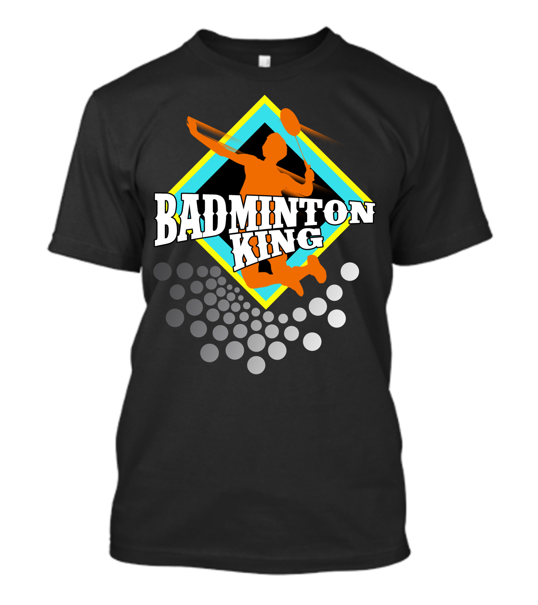 Badminton King Silhouette With Dynamic T-Shirt