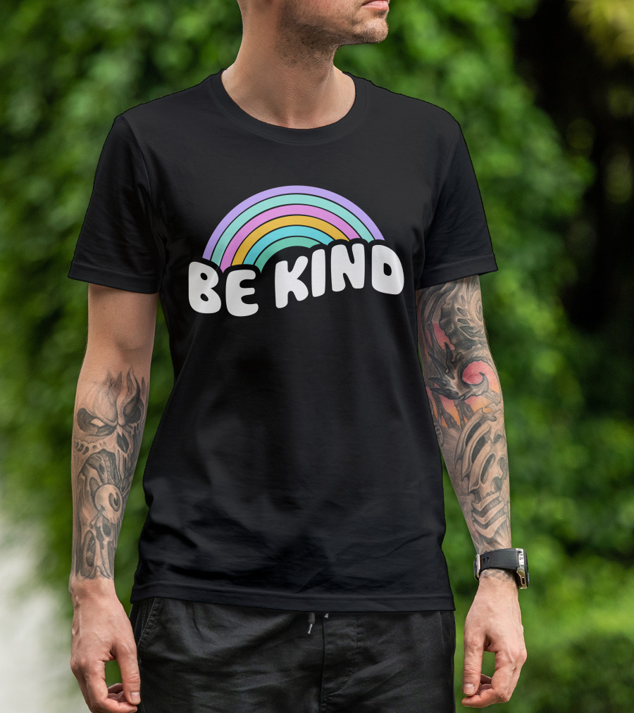 Be Kind Colorful Pastel Rainbow T-Shirt