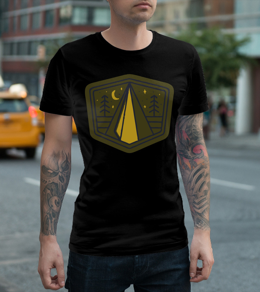 Beauty Night Camping Under Stars and Moon T-Shirt