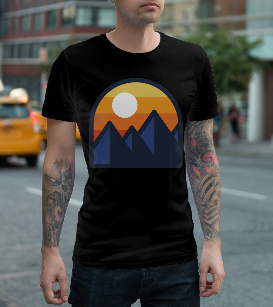 Beauty Sunset Mountain Sunrise Over Peaks T-Shirt
