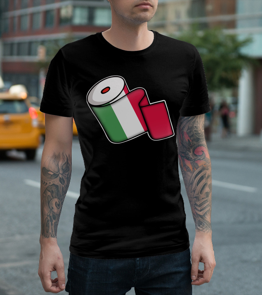Italy Flag Toilet Paper Roll T-Shirt