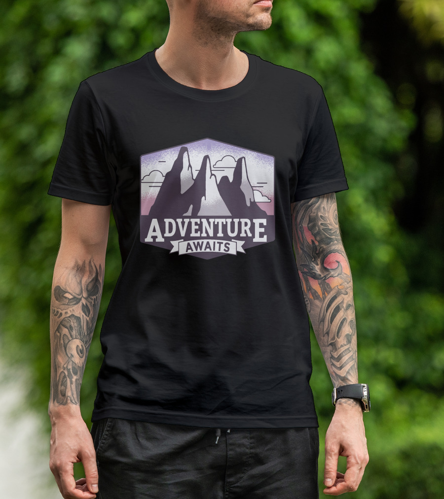 Adventure Awaits Mountain Peaks Scenic Exploration T-Shirt