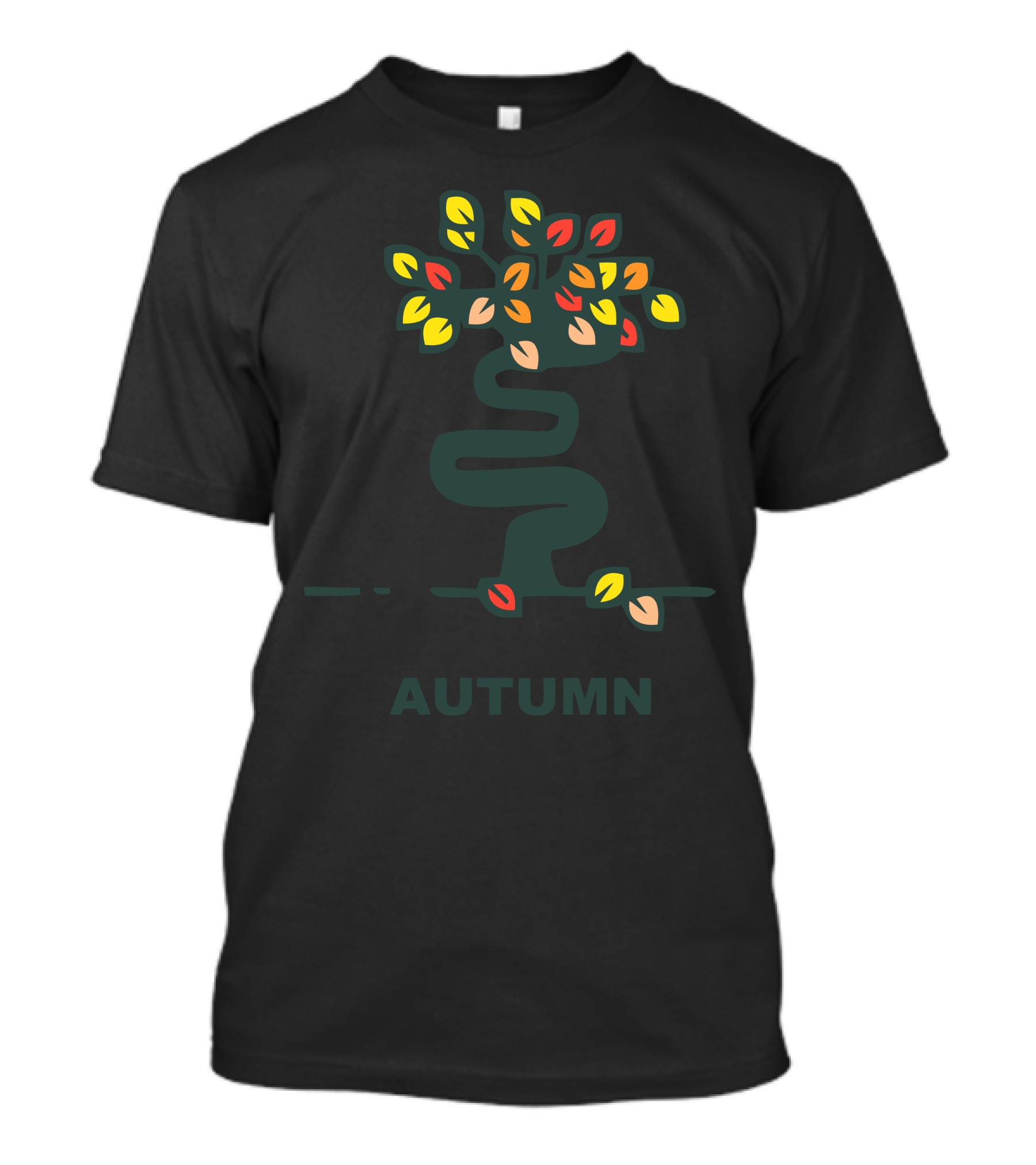Autumn Tree With Colorful Leaves And Humor Geek Vibe T-Shirt