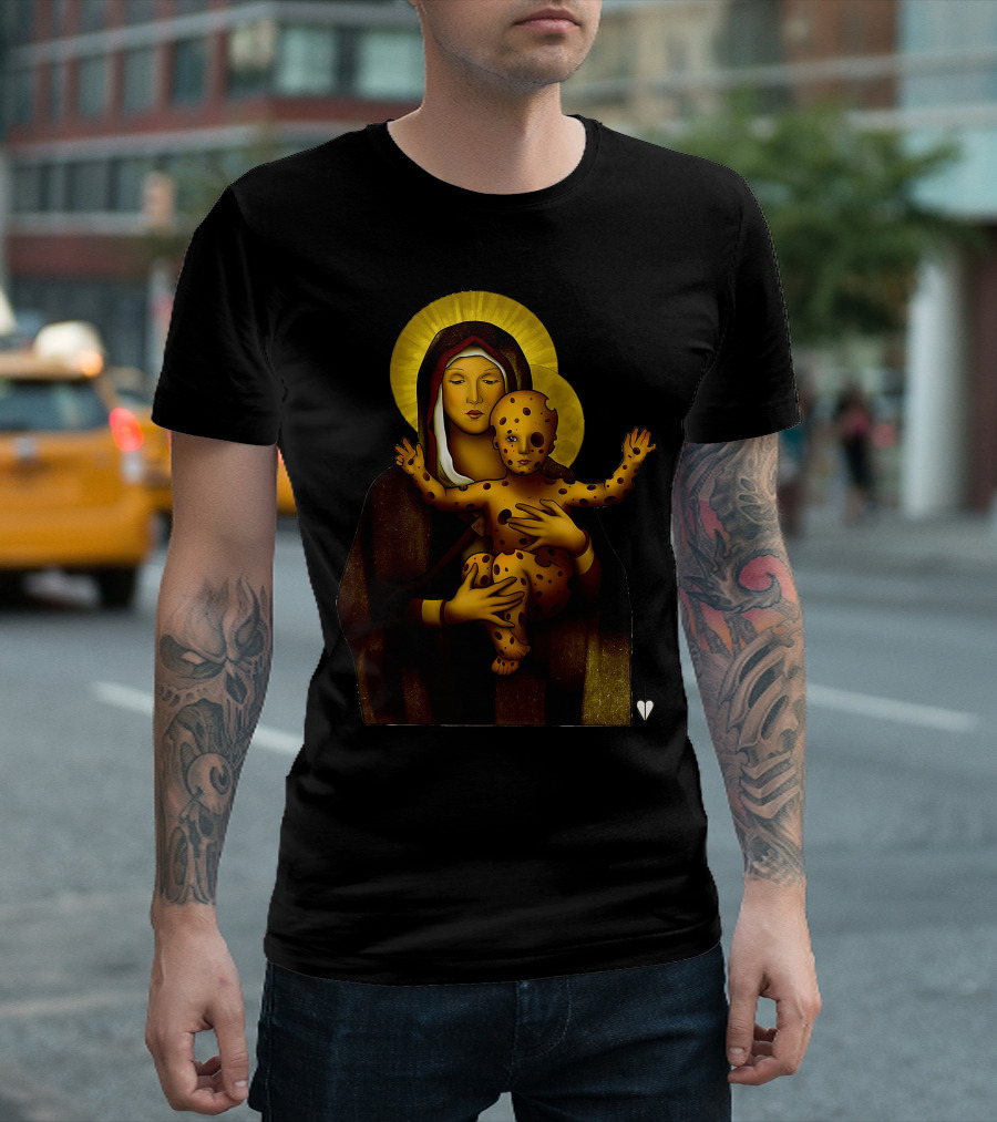 Baby Cheesus Virgin Mary Halo T-Shirt