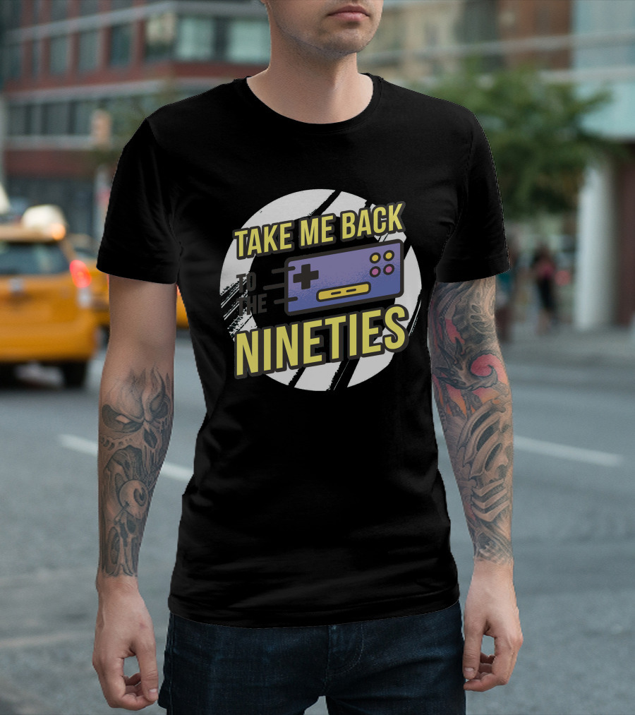 TAKE ME BACK TO THE NINETIES Gaming Controller Circle T-Shirt