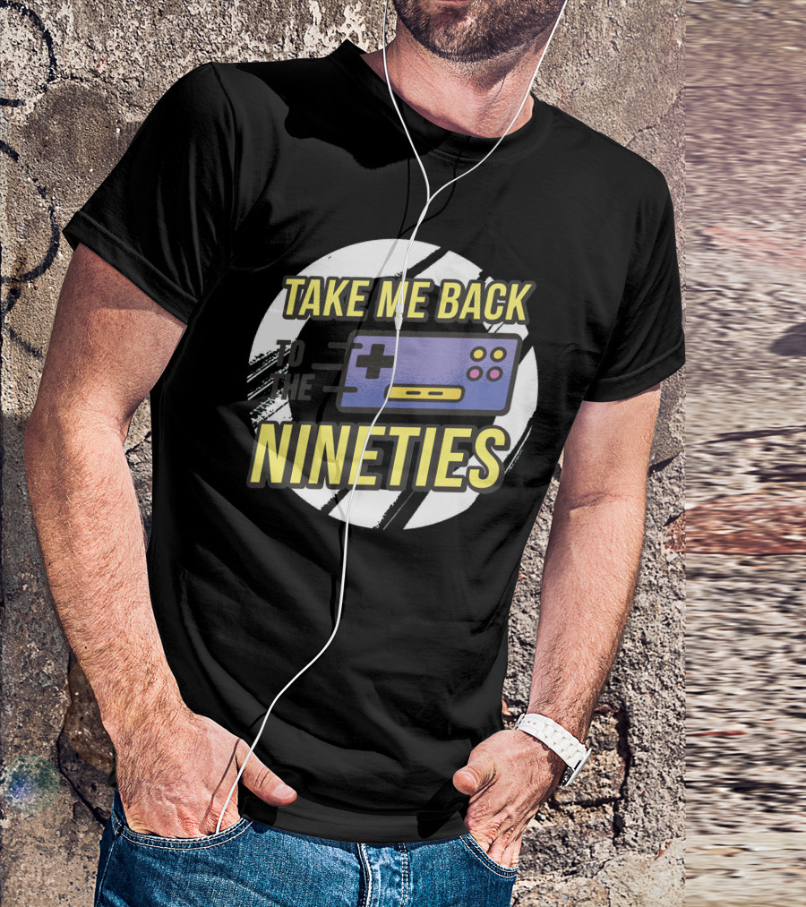 TAKE ME BACK TO THE NINETIES Gaming Controller Circle T-Shirt