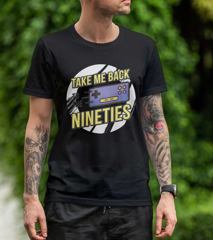 TAKE ME BACK TO THE NINETIES Gaming Controller Circle T-Shirt