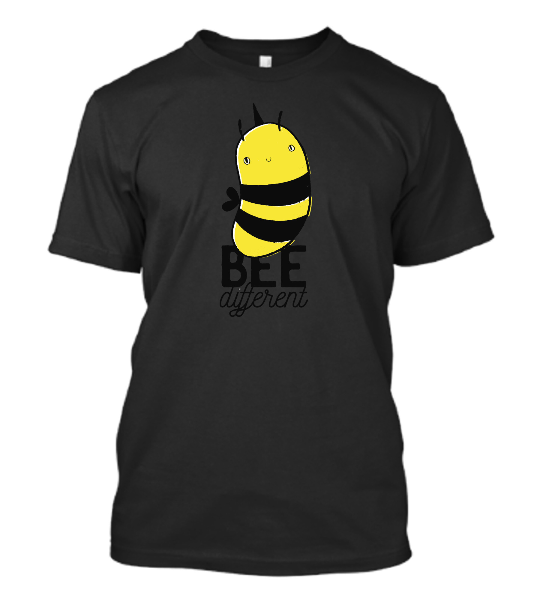 Bee Different Cute Yellow Striped Cartoon Insect T-Shirt