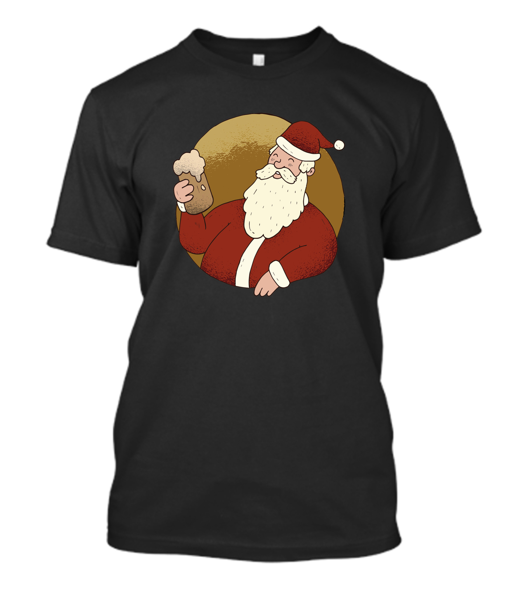Santa Claus Cheers With Beer Mug T-Shirt