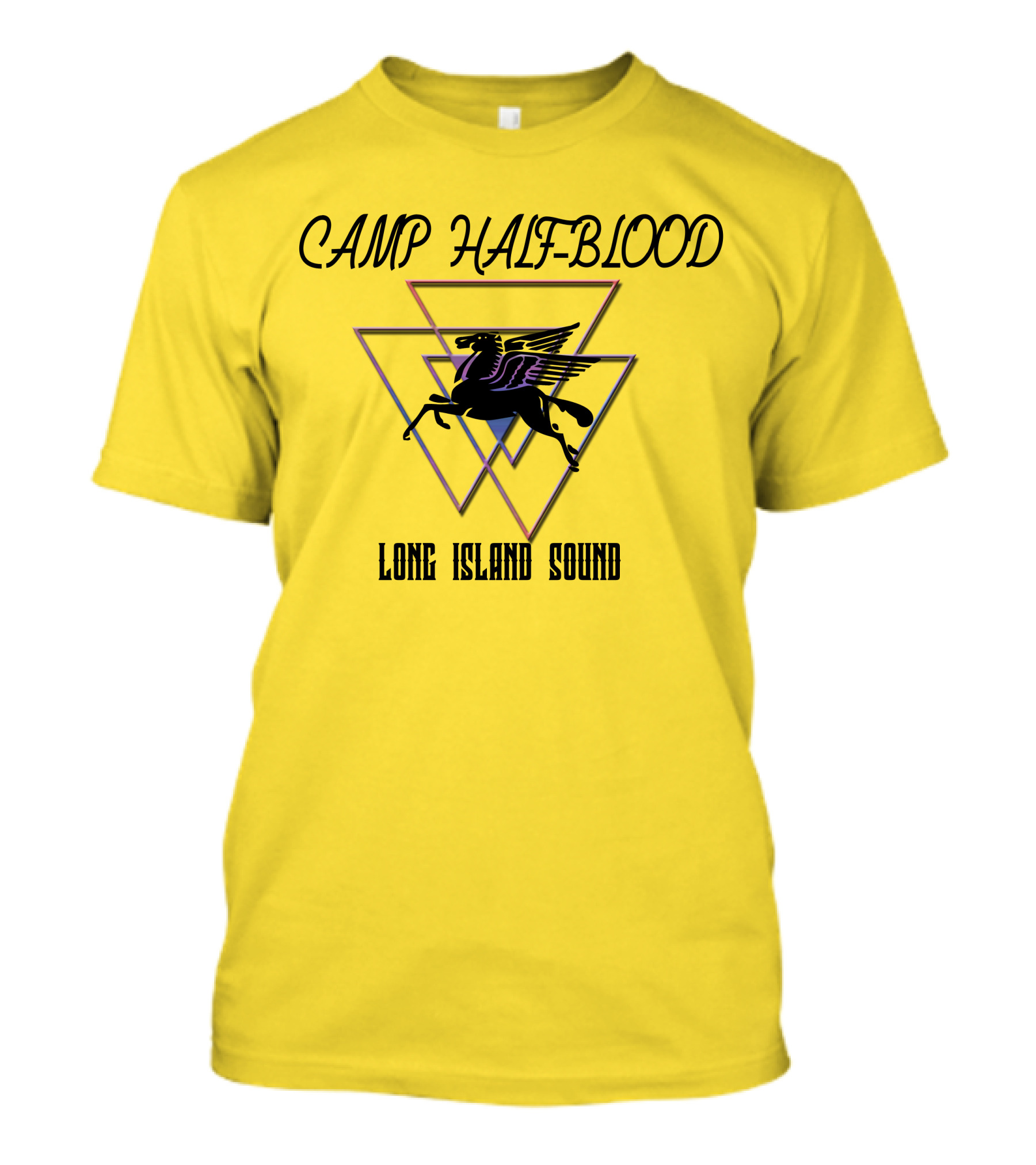 CAMP HALF-BLOOD LONG ISLAND SOUND Pegasus Triangles T-Shirt