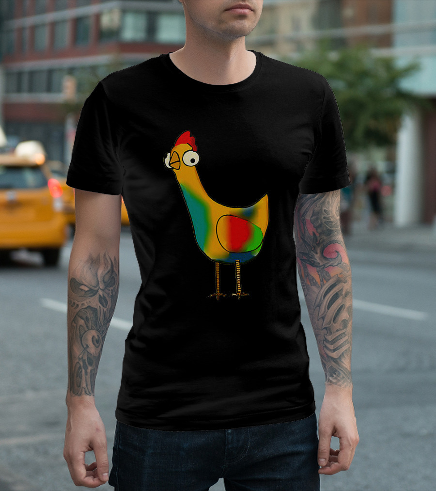 Chick Rainbow Cartoon Bird T-Shirt