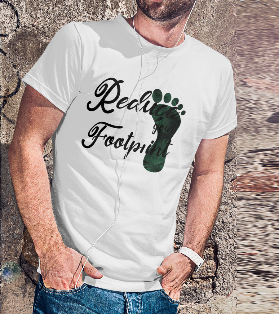 Reduce Your Footprint Climate Change Leaf T-Shirt