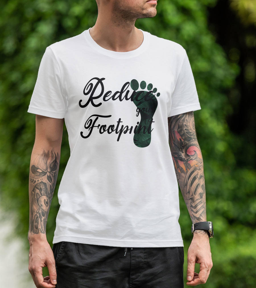 Reduce Your Footprint Climate Change Leaf T-Shirt