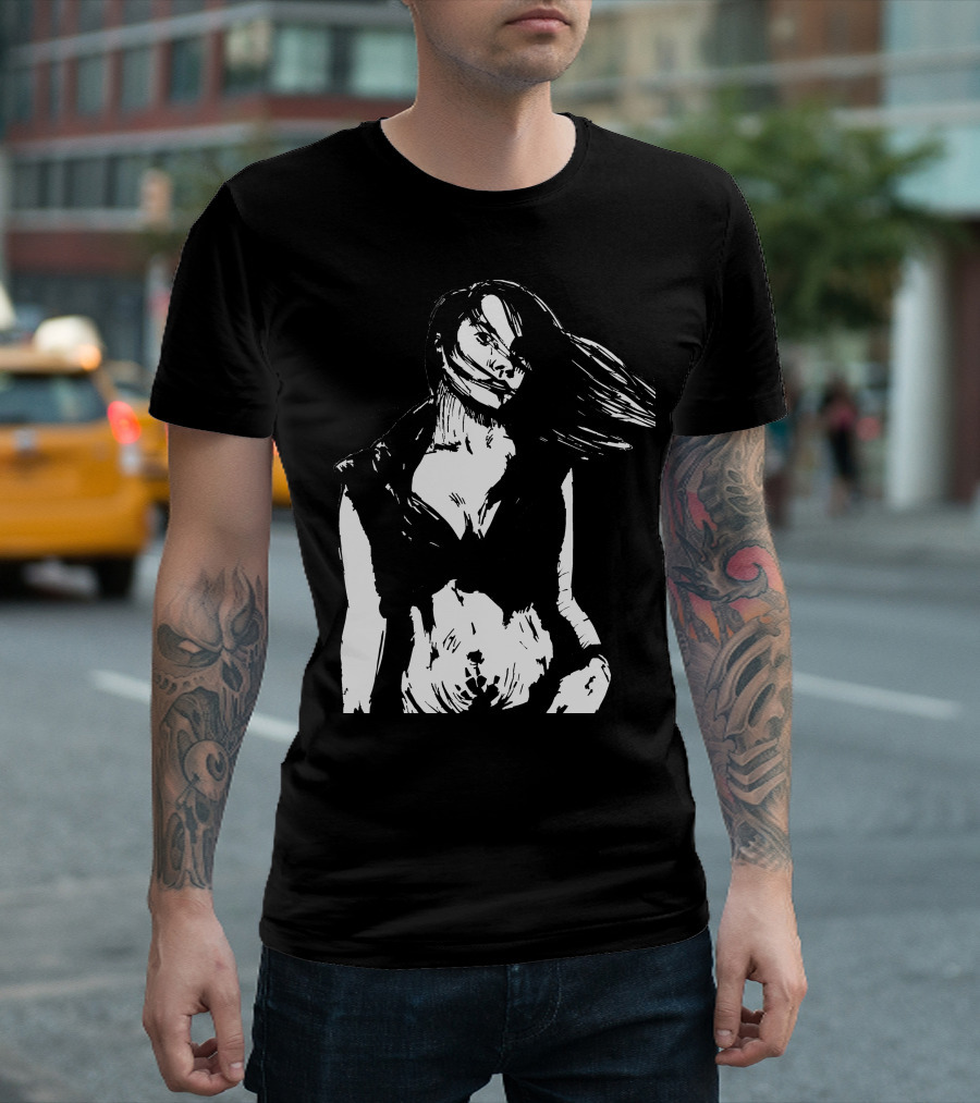 Comics Old Girl Monochrome Dynamic T-Shirt