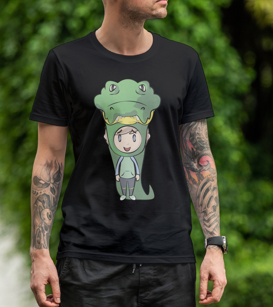 Crocodile Costume Cartoon Character T-Shirt