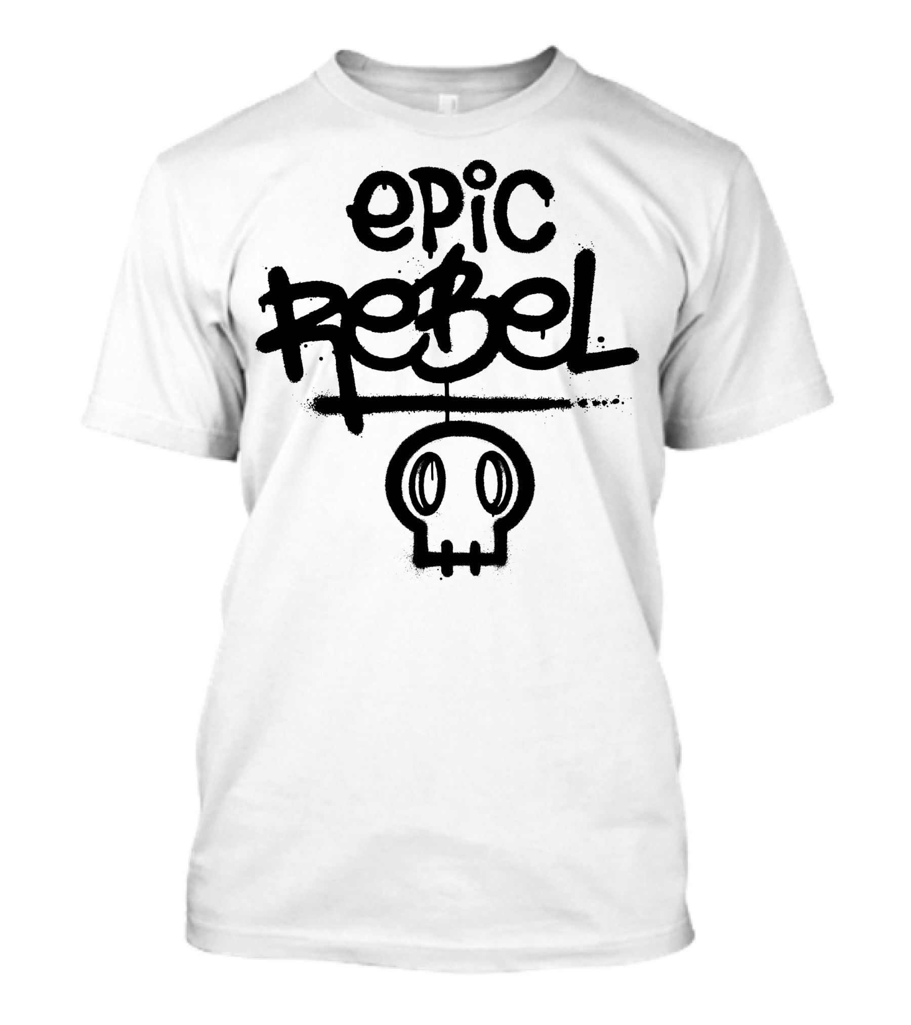 Epic Rebel Skull Graffiti Drip T-Shirt