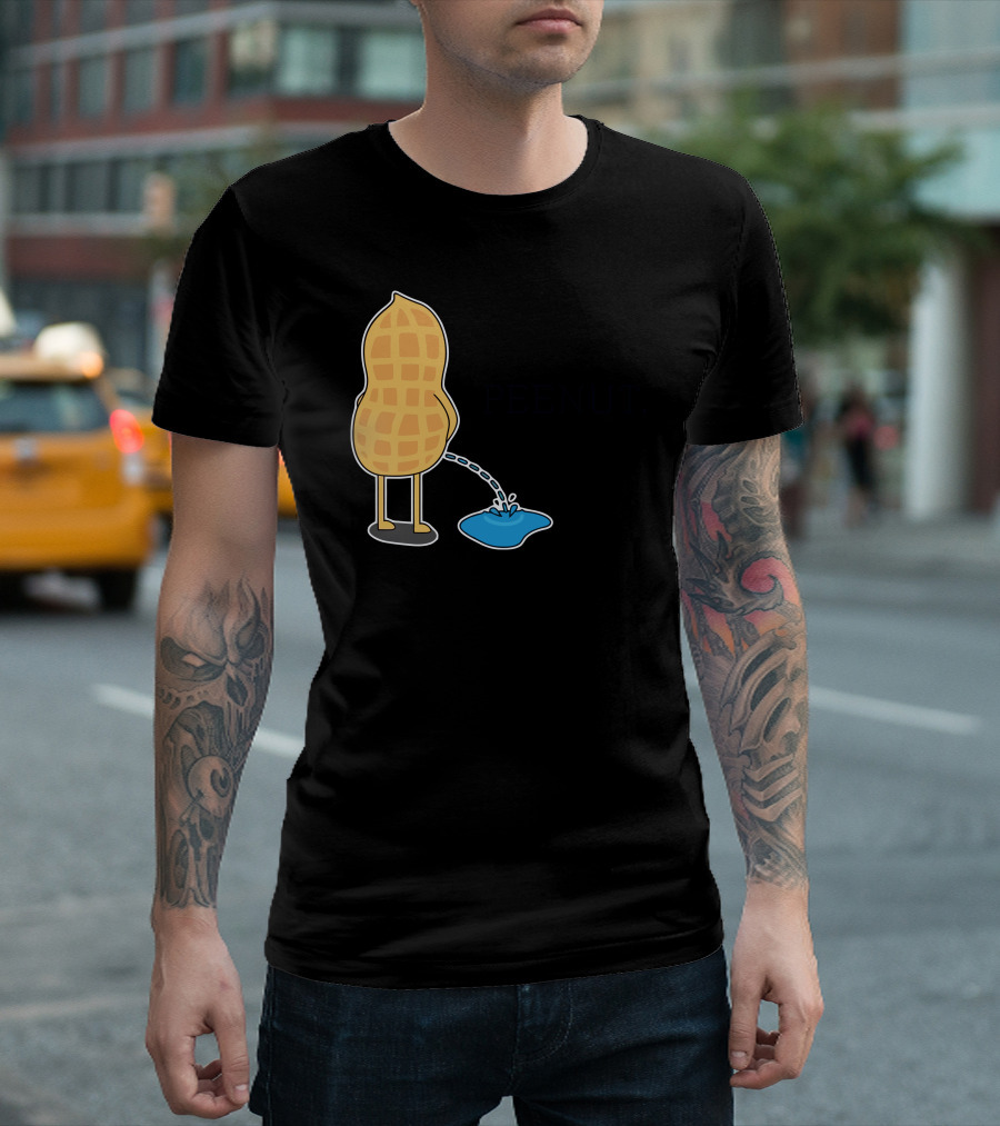 Peenut Cartoon Humor Puddle T-Shirt