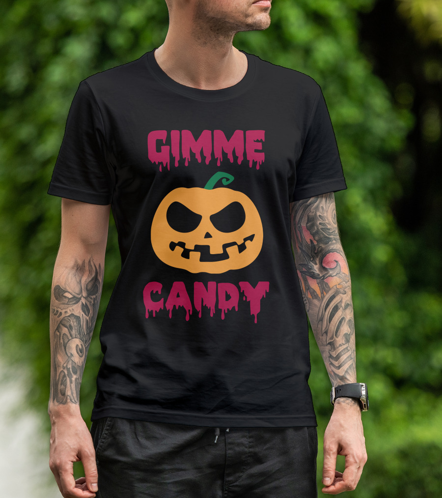 Gimme Candy Halloween Jack-o'-Lantern T-Shirt