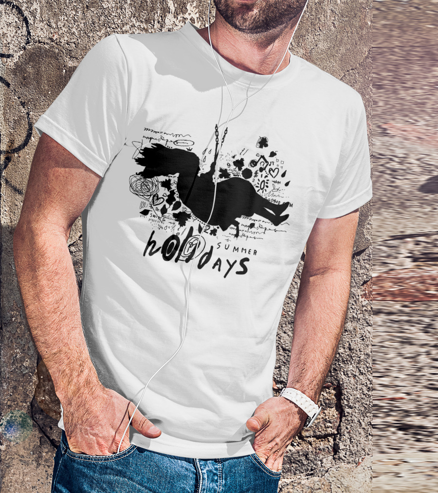 Holiday Summer Swing Doodles Hearts And Scribbles T-Shirt