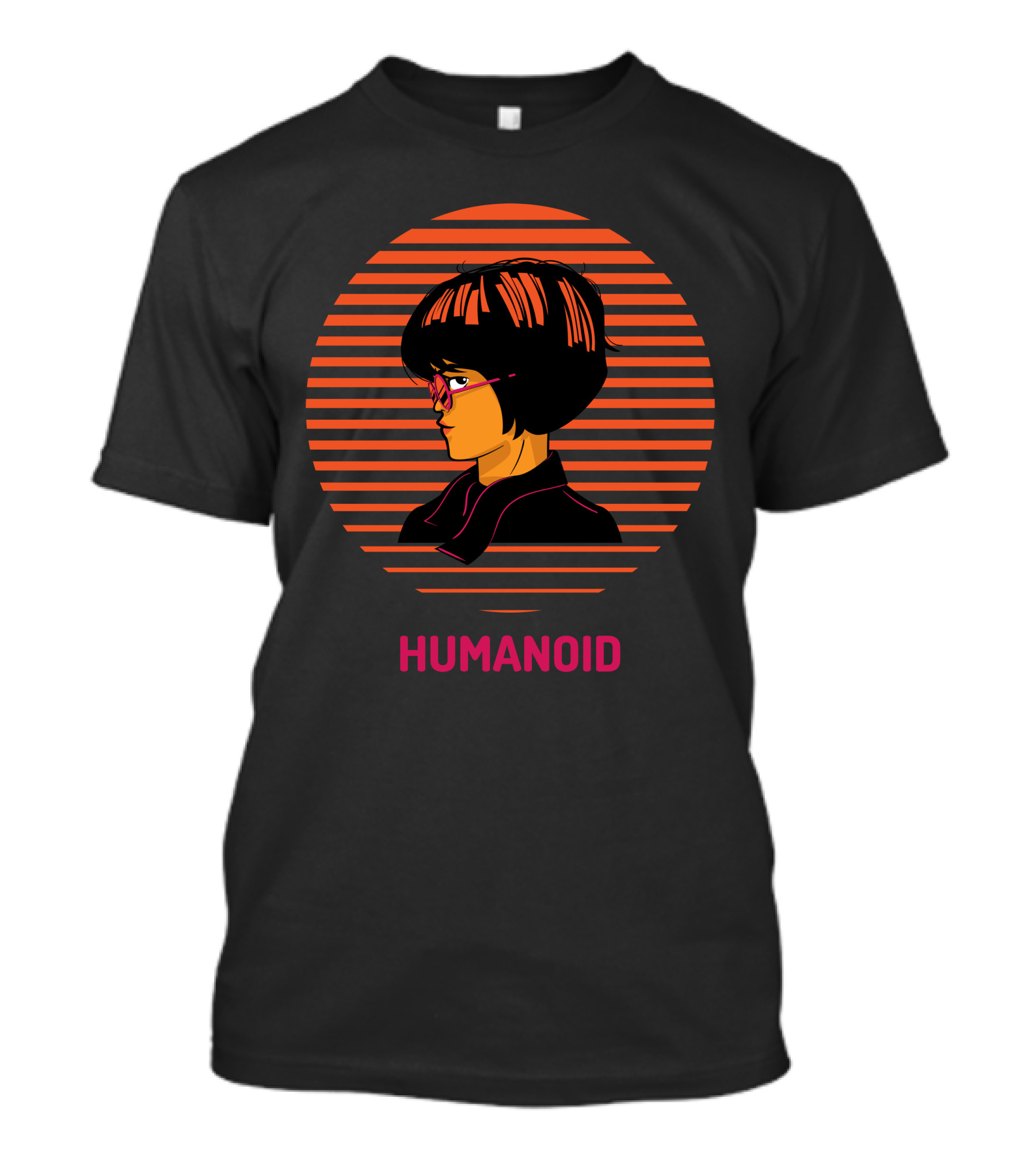 HUMANOID Retro Striped Profile T-Shirt