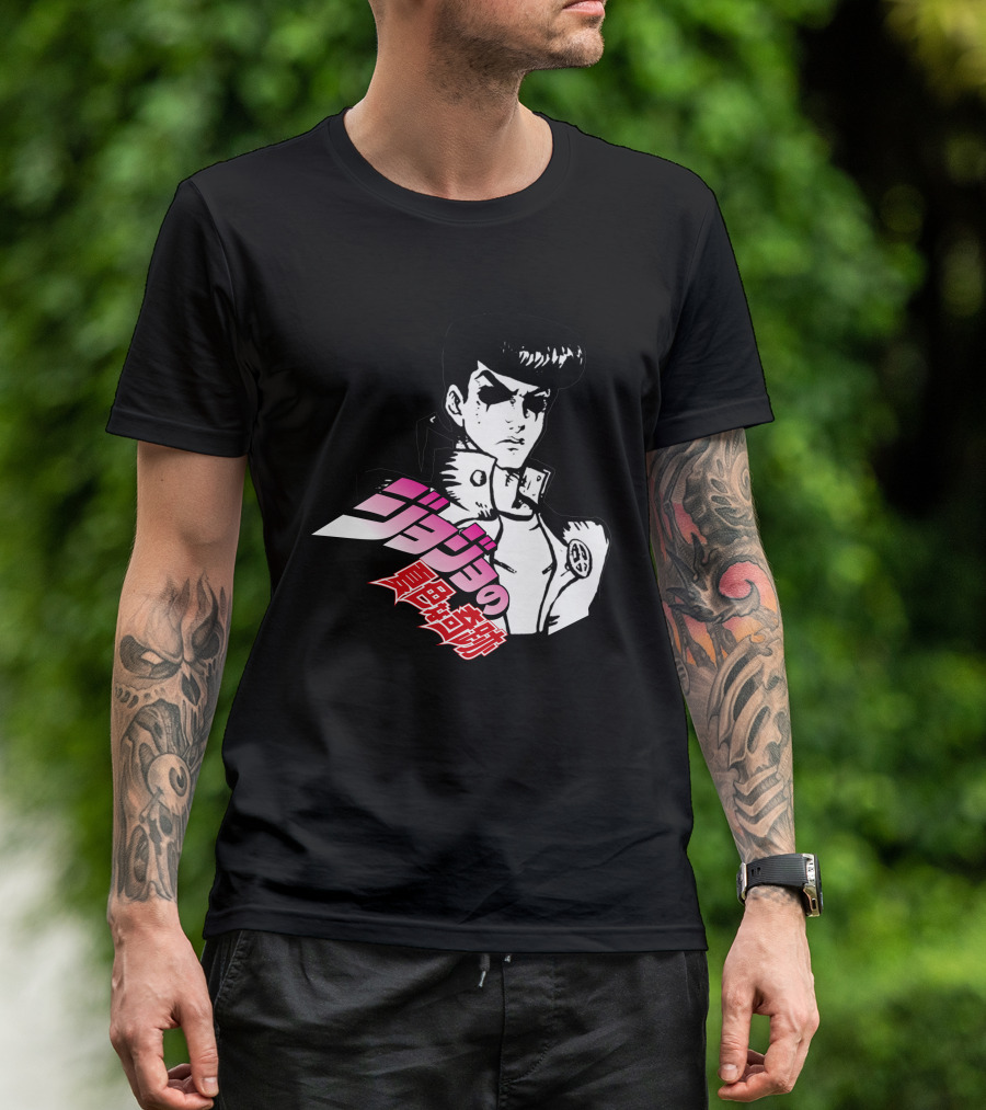 JoJos Bizarre Adventure Iconic Character And Japanese Text T-Shirt