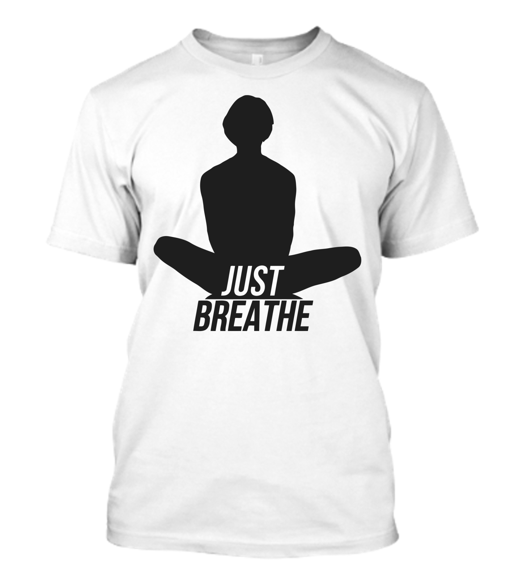 Just Breathe Yoga Meditation Silhouette Find Your Chi T-Shirt