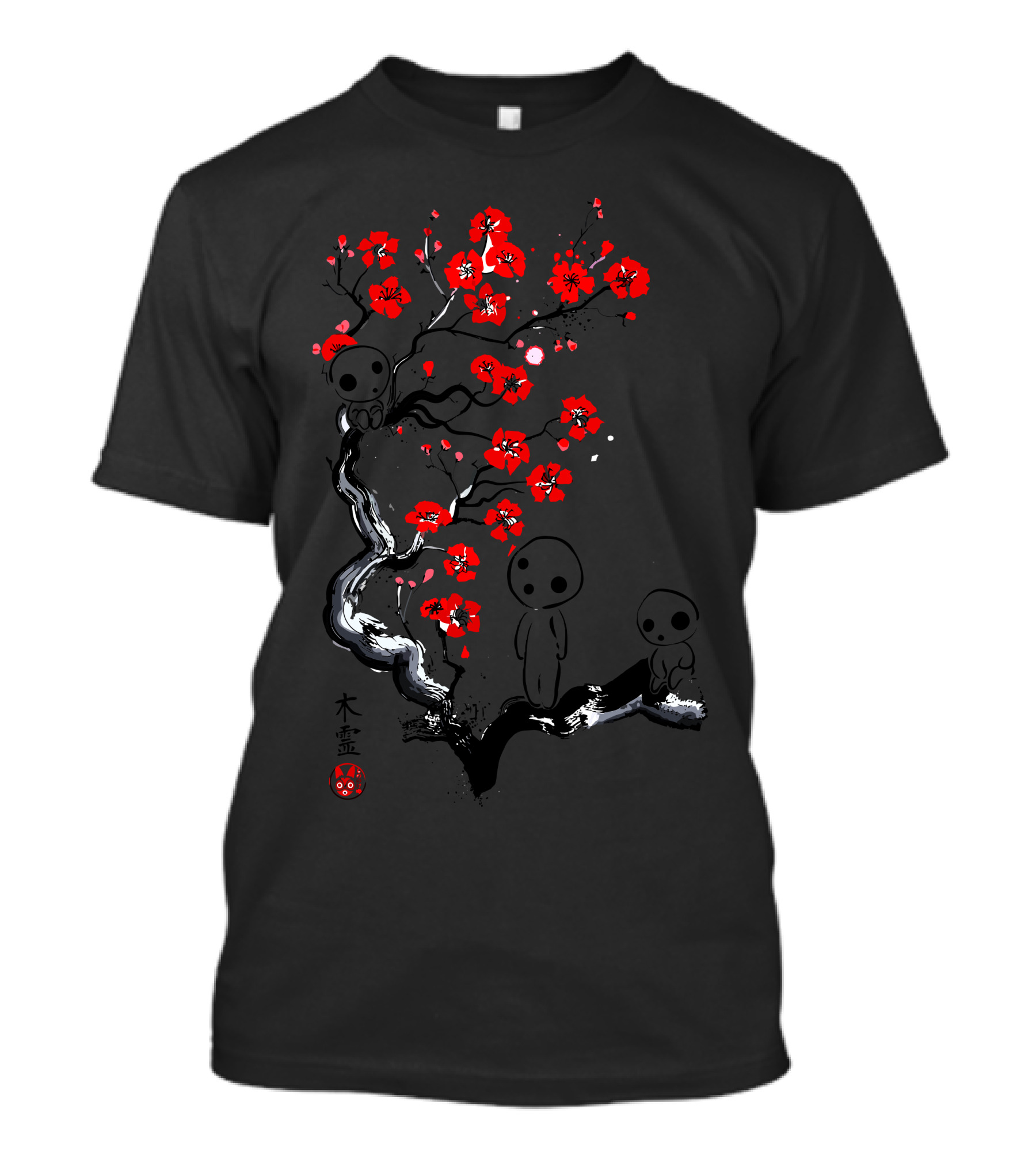 Little Forest Spirits Kodama Cherry Blossom Tree Japan Essence T-Shirt