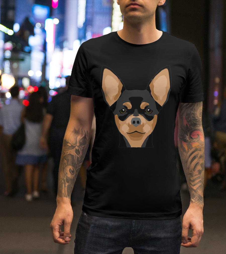 Love Dog Chihuahua Face T-Shirt