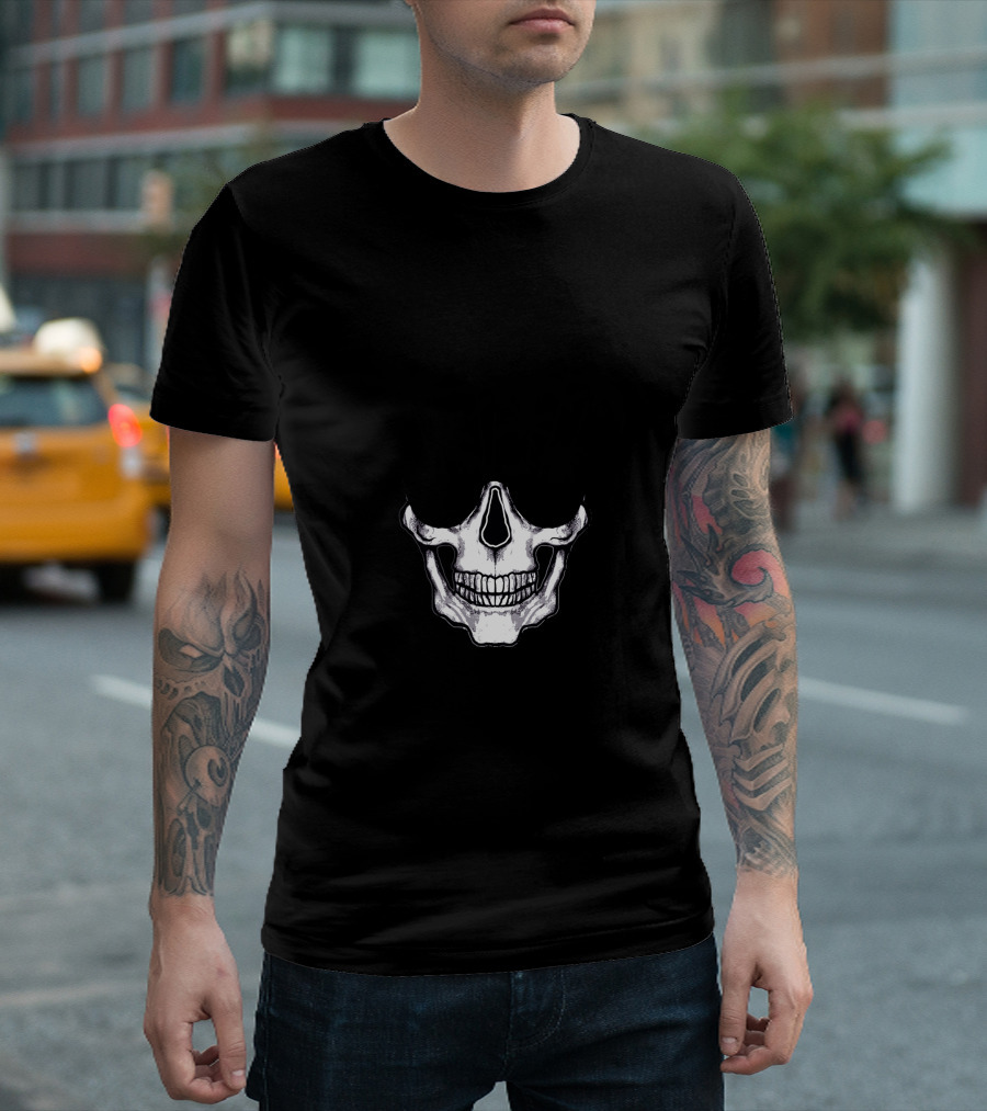 Miami Beach Skull with Palm Trees in T-Shirt