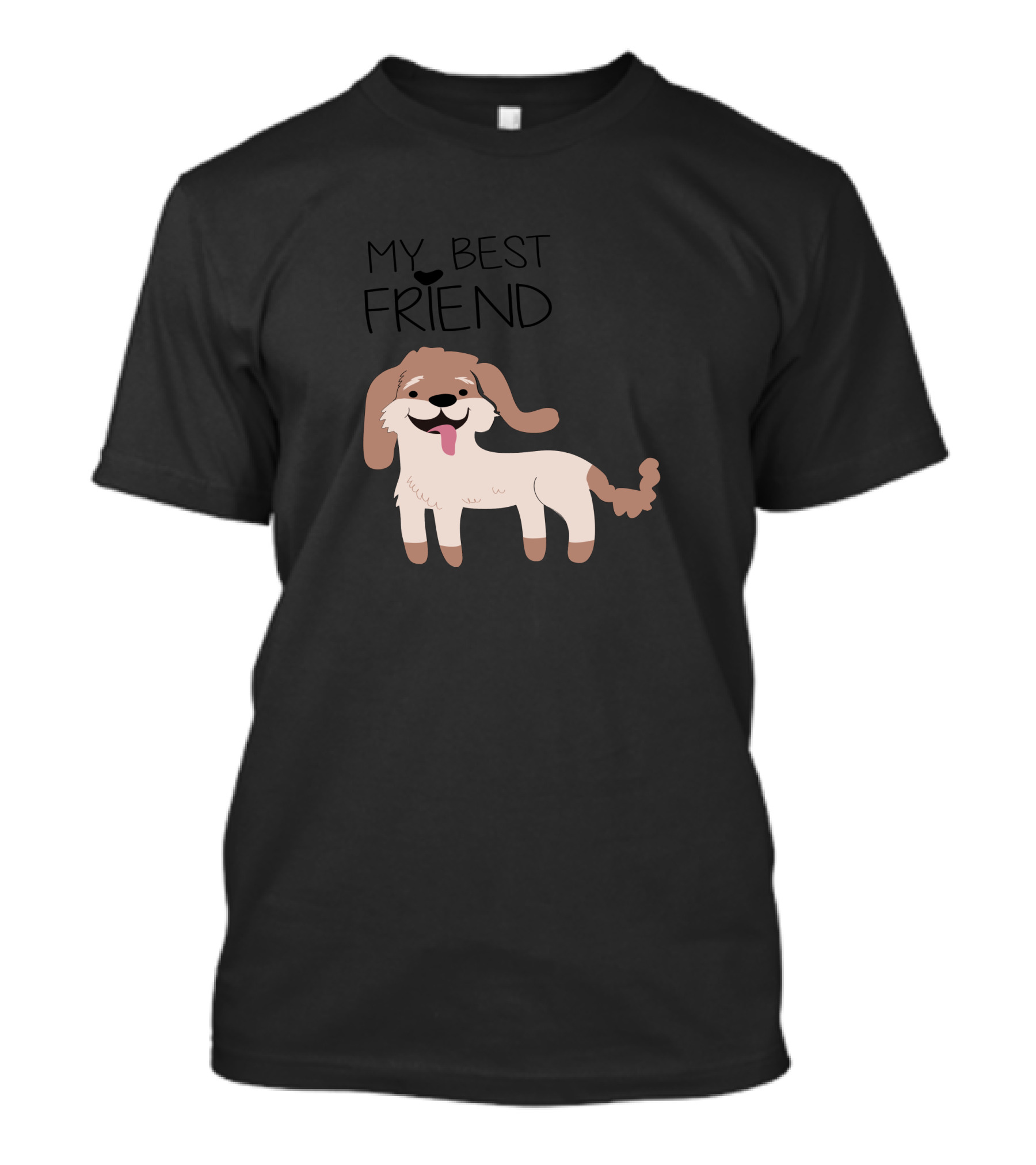 My Best Friend Great For Dog Lovers Cute Cartoon Dog T-Shirt