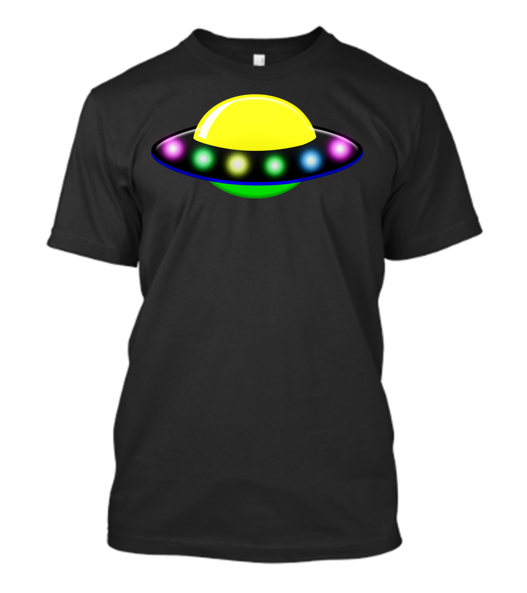 Rocket Astronaut UFO Planets Space Colorful Flying Saucer T-Shirt