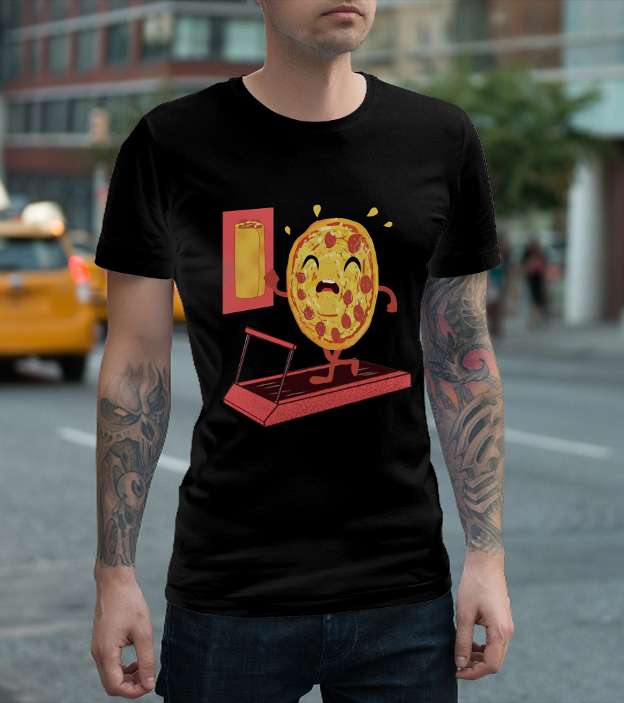 Running Pizza Dreams Burrito Motivation T-Shirt
