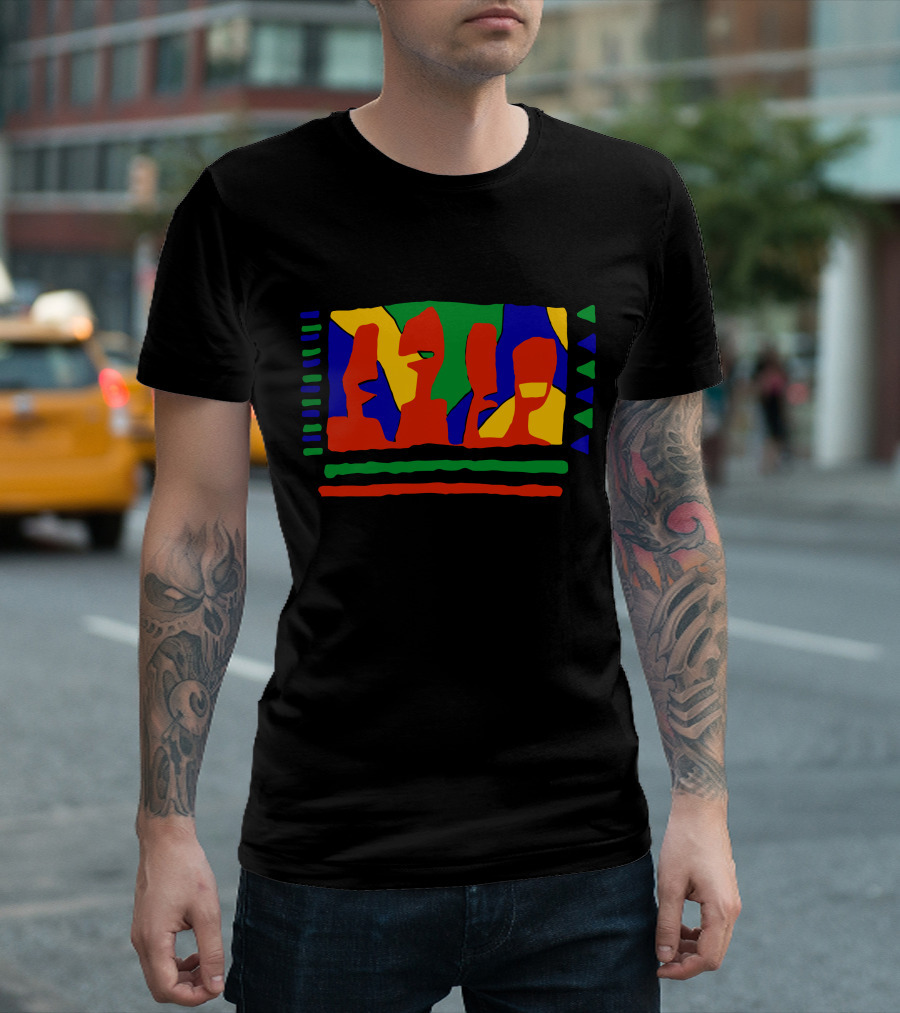 TA LKI N GHE ADS Abstract Colorful Shapes T-Shirt