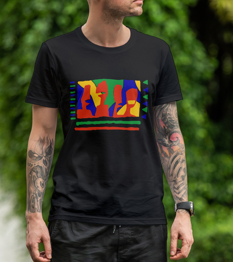 TA LKI N GHE ADS Abstract Colorful Shapes T-Shirt