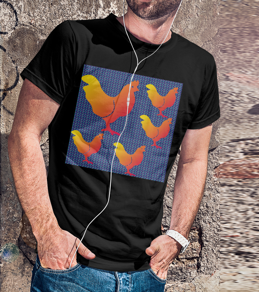 All New For You Colorful Rooster T-Shirt