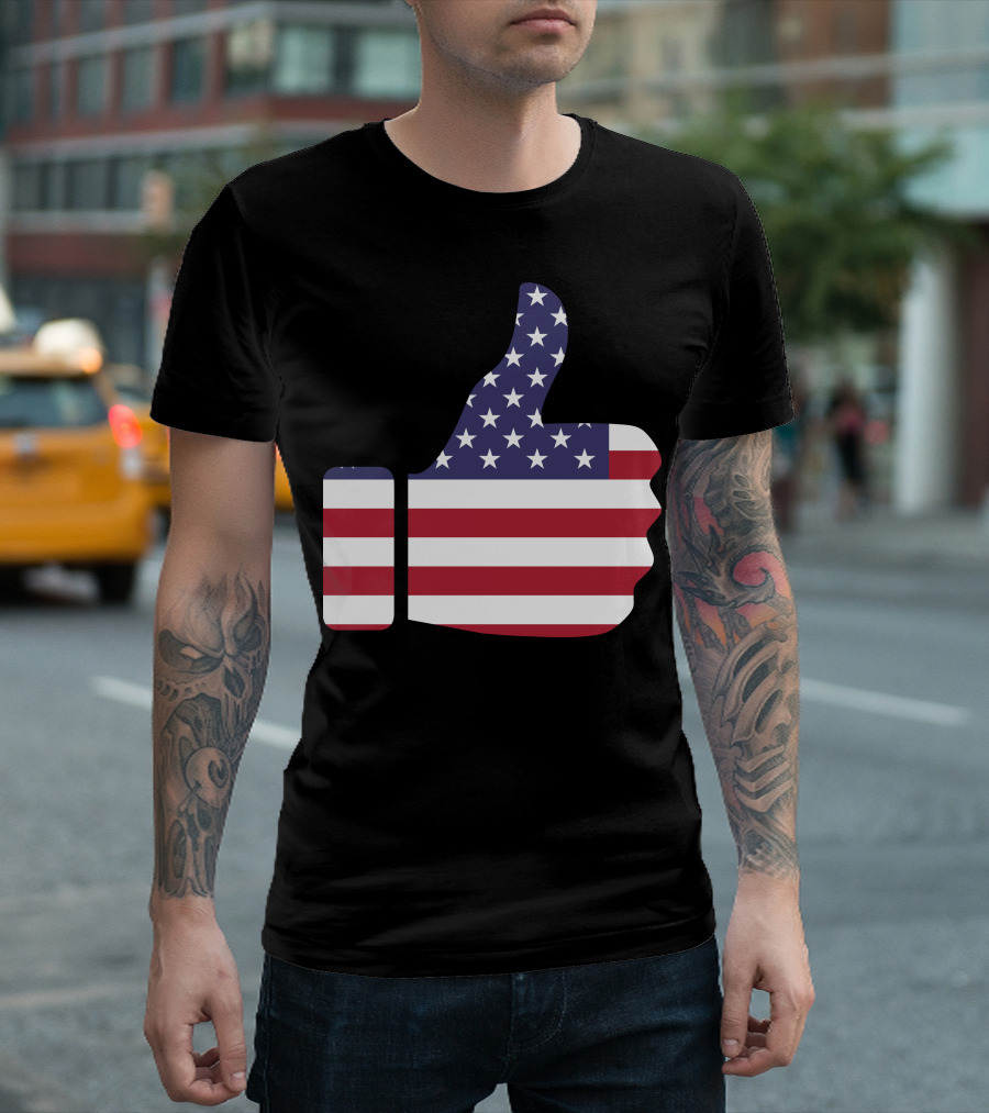 American Flag Thumbs Up T-Shirt