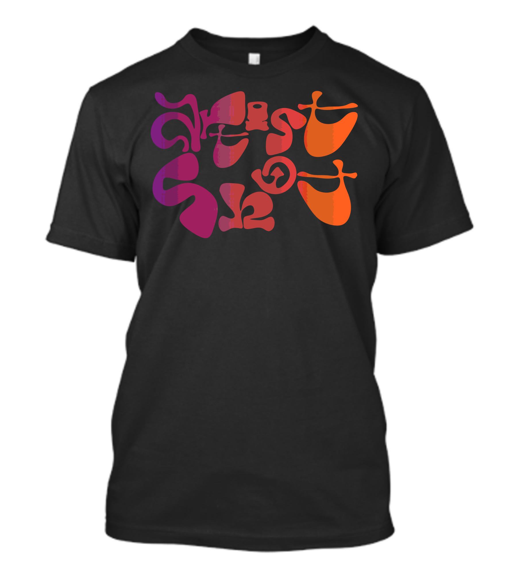 Artist Shot Colored Psychedelic Typography T-Shirt