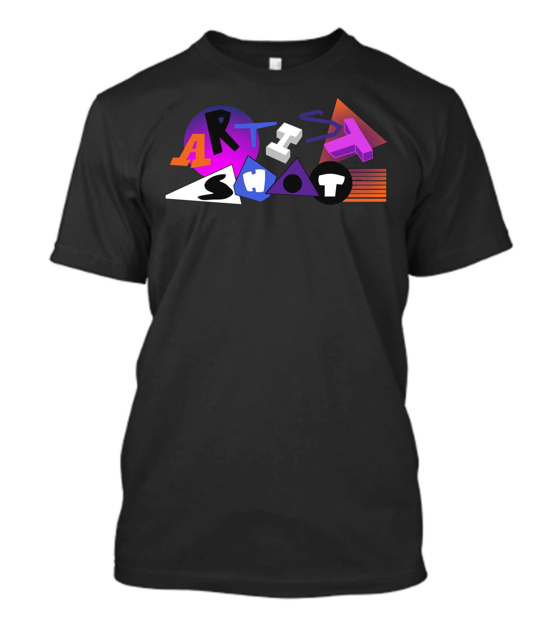 ARTIST SHOT Geometric Typography T-Shirt