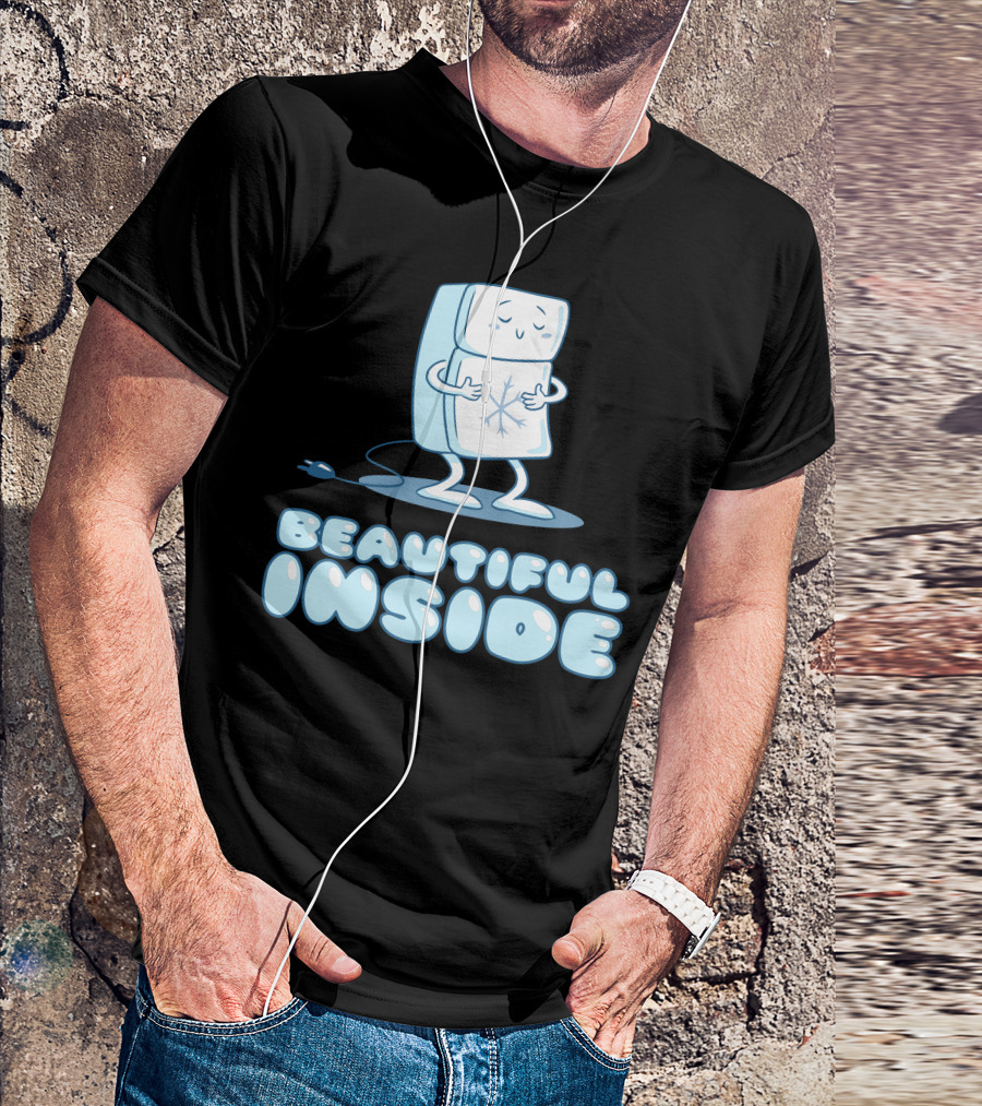 Beautiful Inside Hugging Fridge Character With Plug T-Shirt