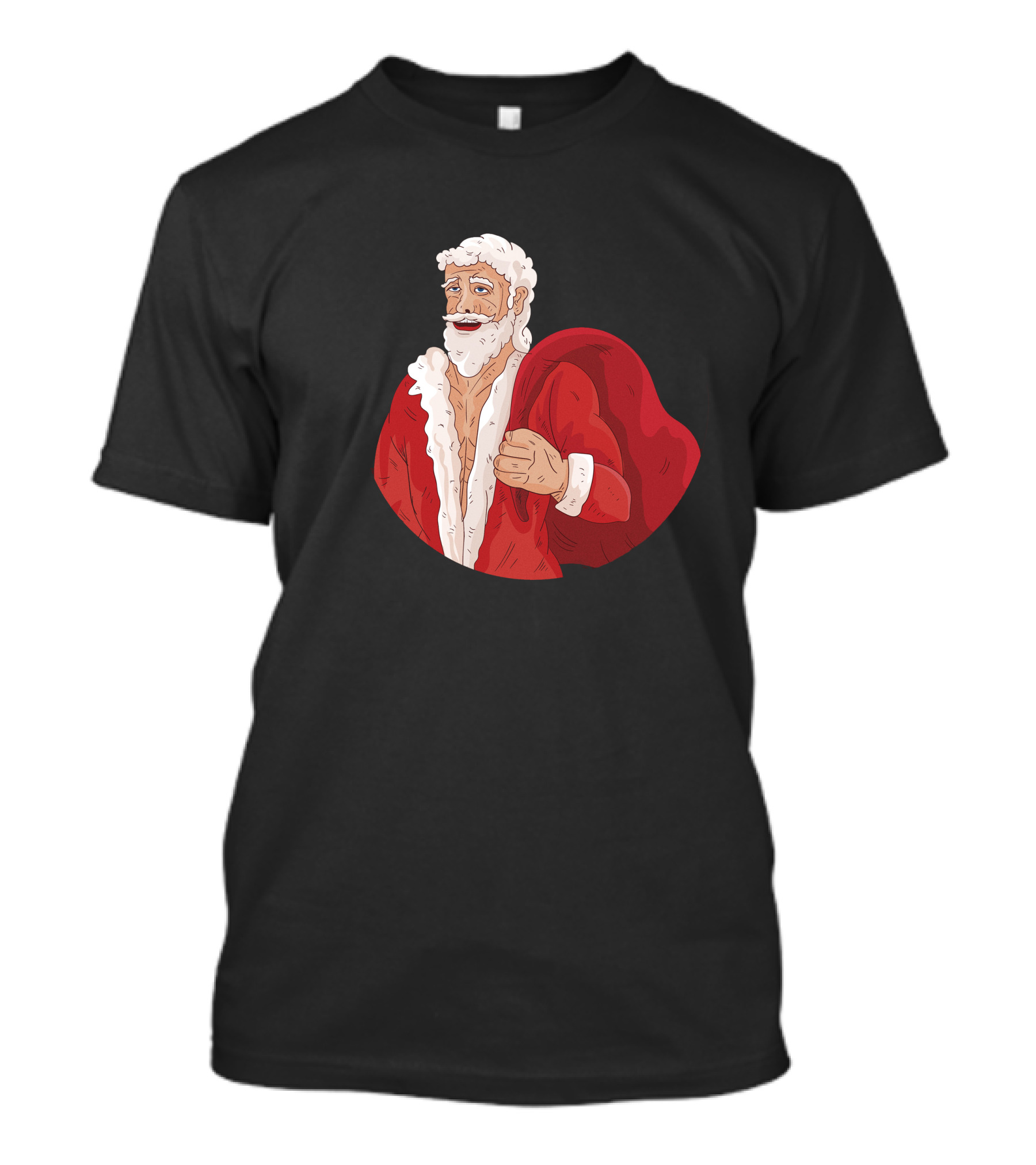 Buffed Santa Muscular Christmas T-Shirt