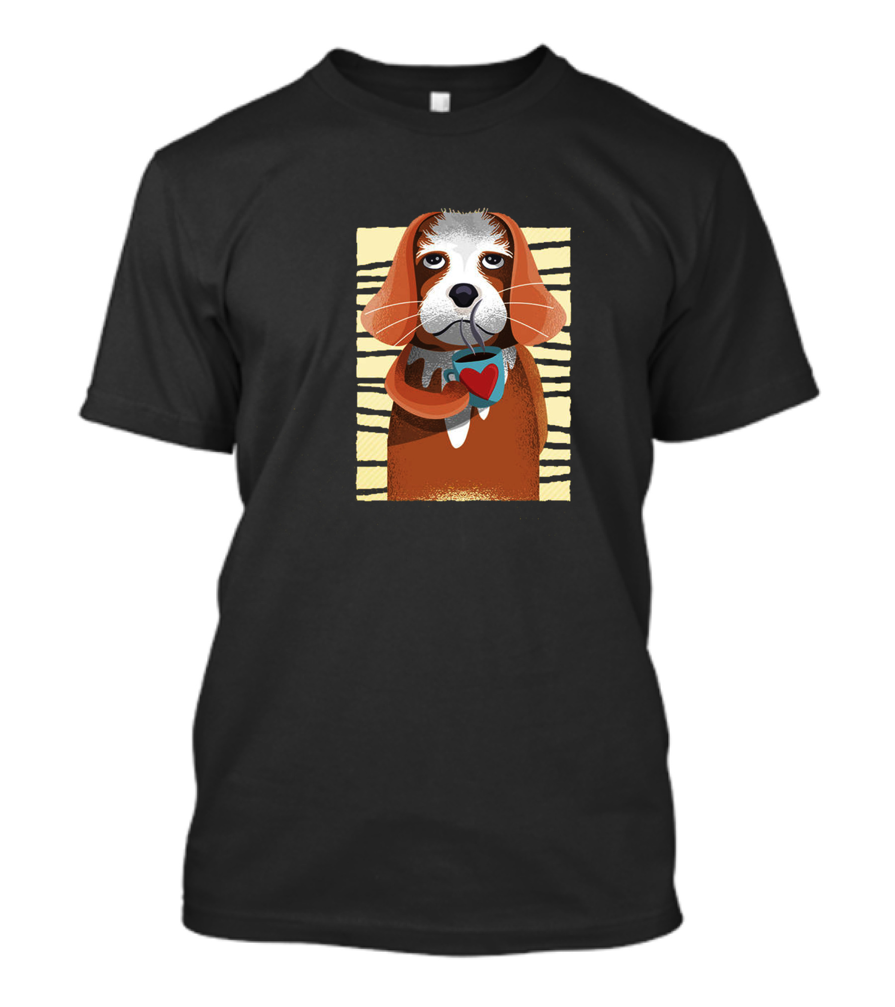 Heart Mug Coffee Dog T-Shirt