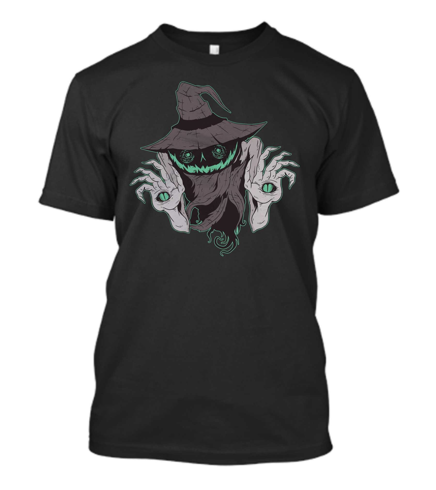 Creepy Pumpkin Ghostly Wizard Hands T-Shirt