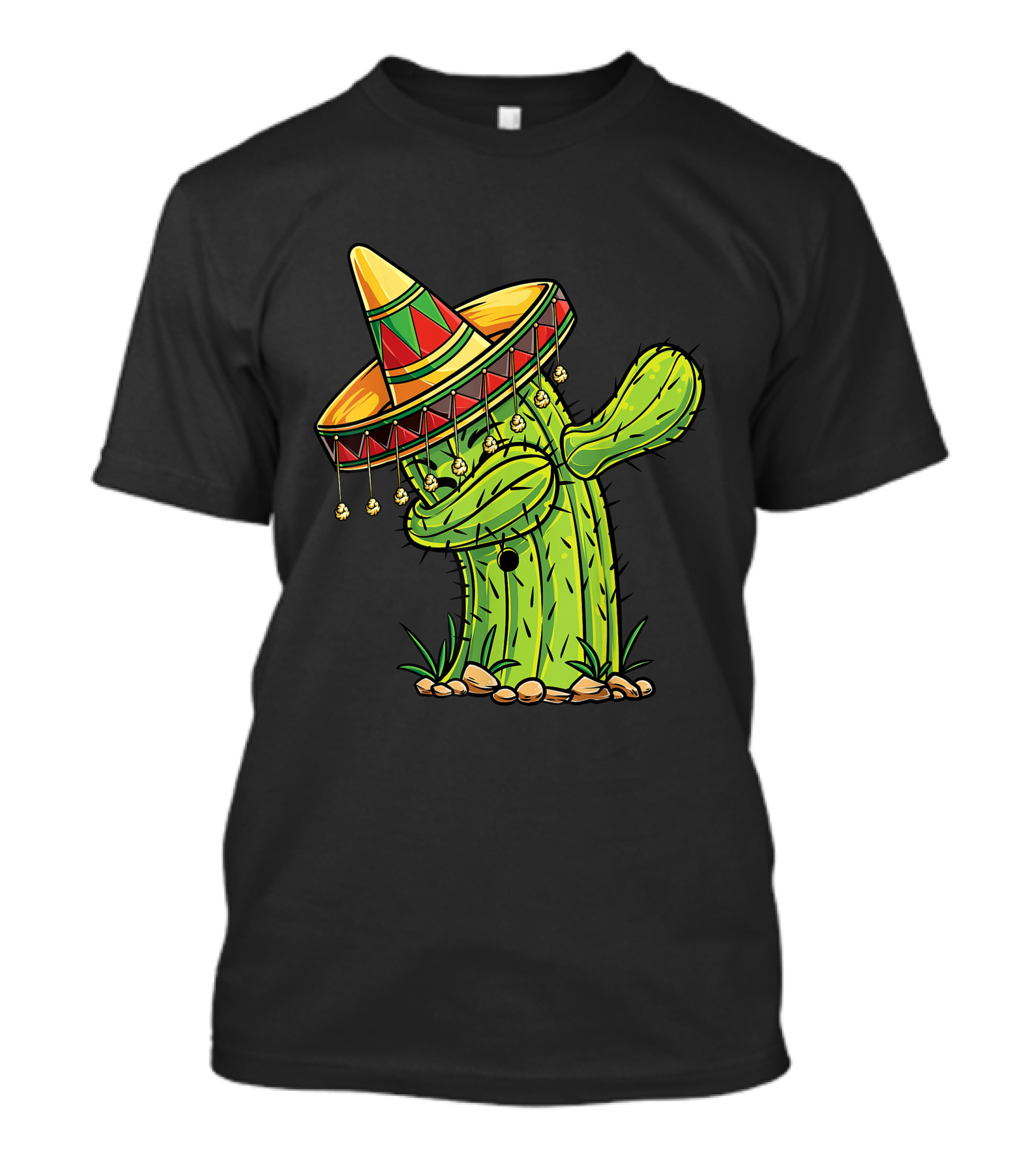 Dabbing Cactus With Sombrero T-Shirt