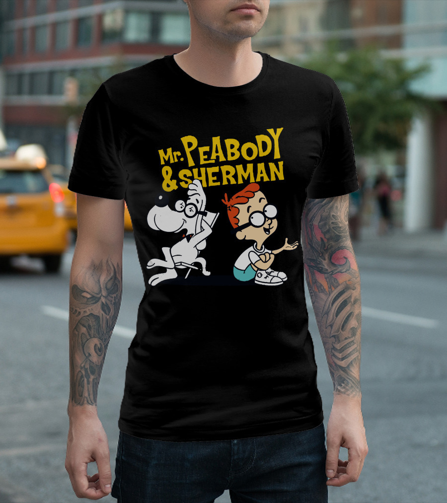 Mr Peabody and Sherman Cartoon Characters T-Shirt