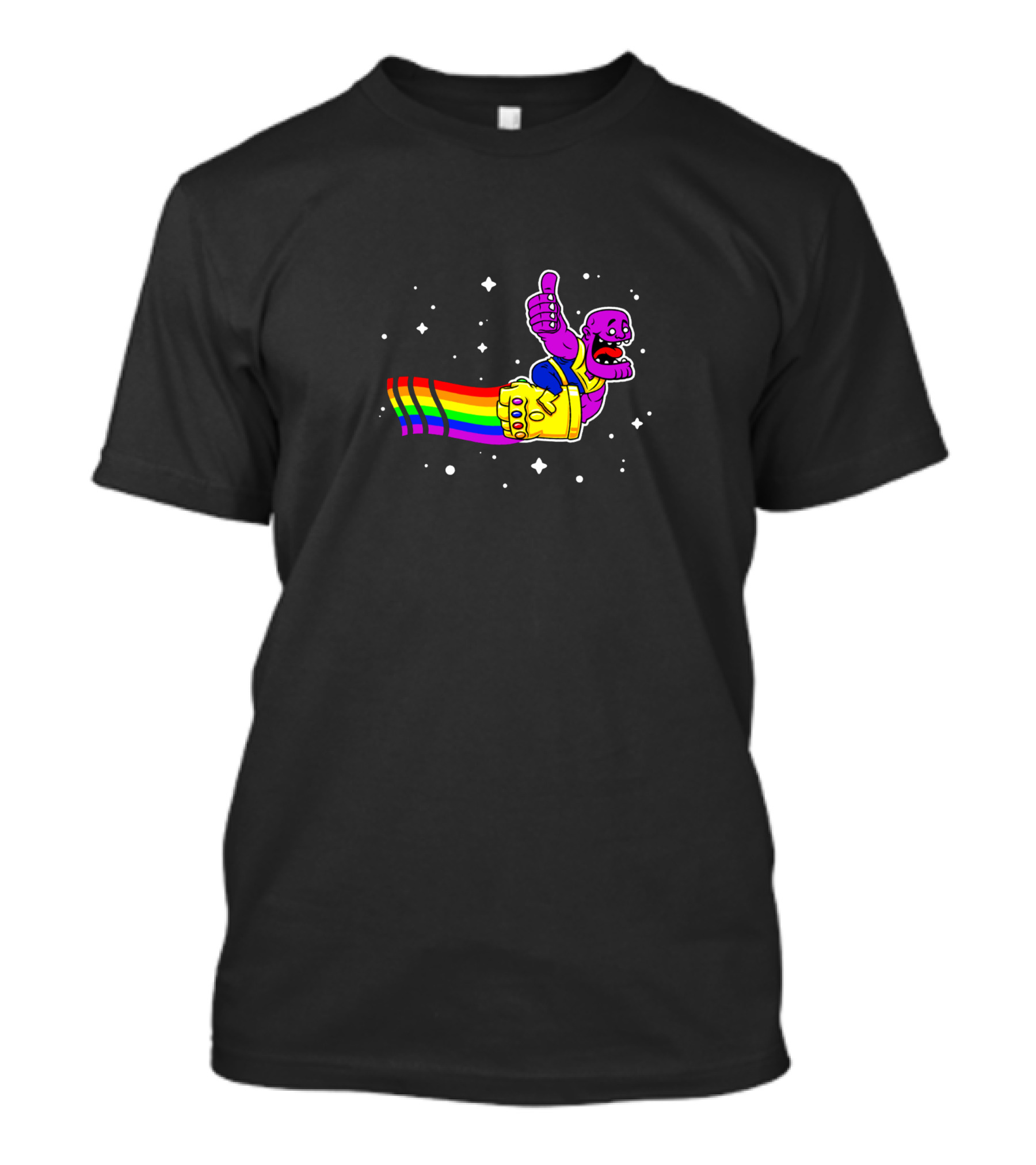 Nyan Gauntlet Galaxy Thumbs Up Rainbow Trail T-Shirt