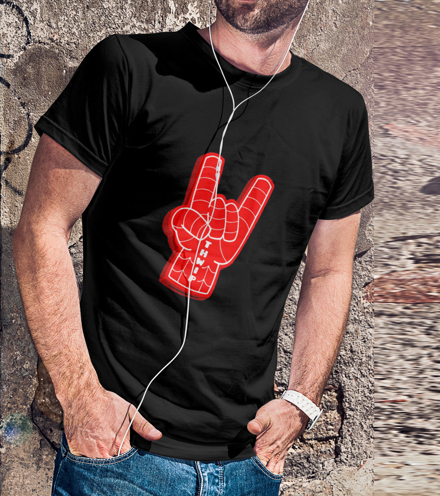 Thwip Spider-Man Hand Gesture Foam Finger T-Shirt